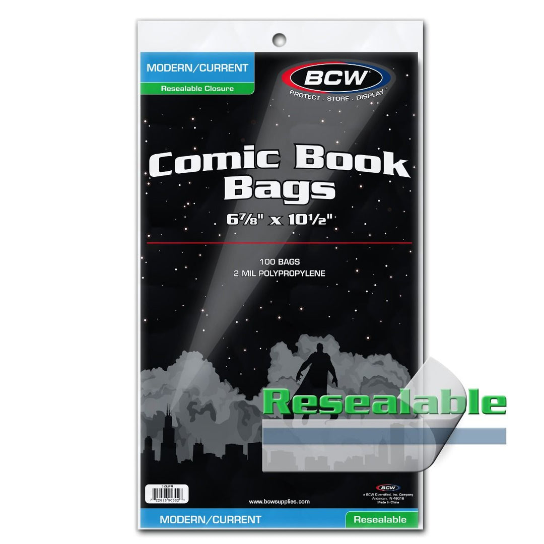 BCW Modern/Current Comic Book Bags Resealable