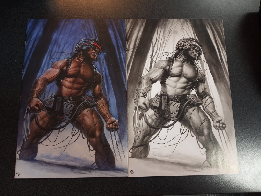 X Lives of Wolverine #4 Adi Granov Virgin Color + Black & White Variant Set