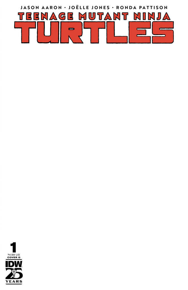 Teenage Mutant Ninja Turtles 2024 #1 Cover G Blank Sketch