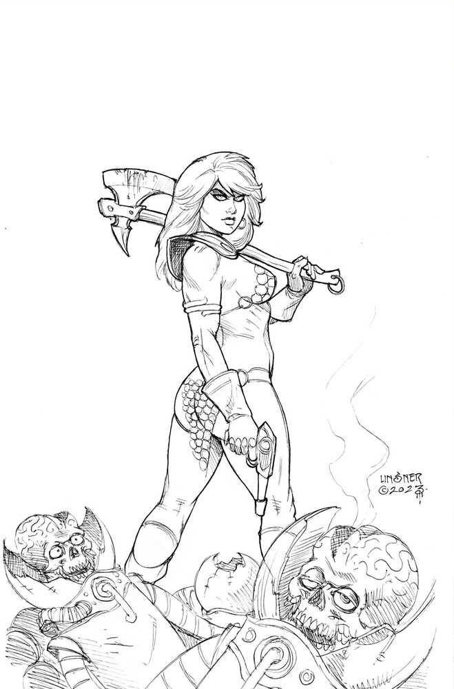 Red Sonja Attacks Mars #1 Cover J 20 Copy Variant Edition Linsner Line Ar