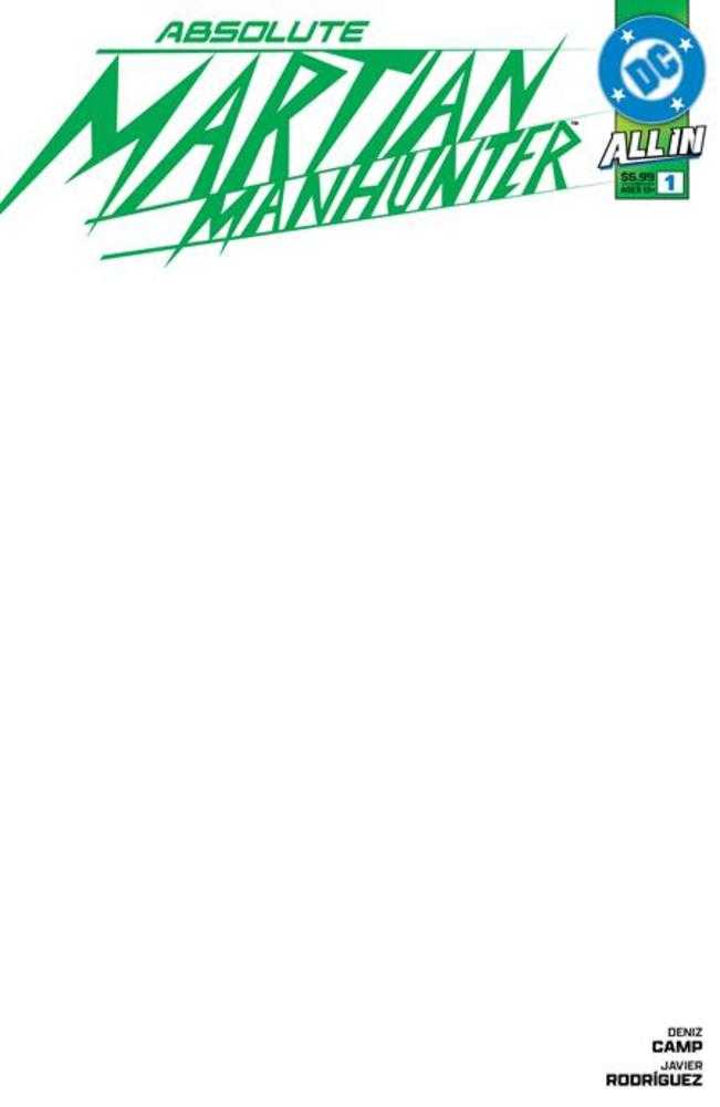Absolute Martian Manhunter #1 Cover H Blank Card Stock Variant