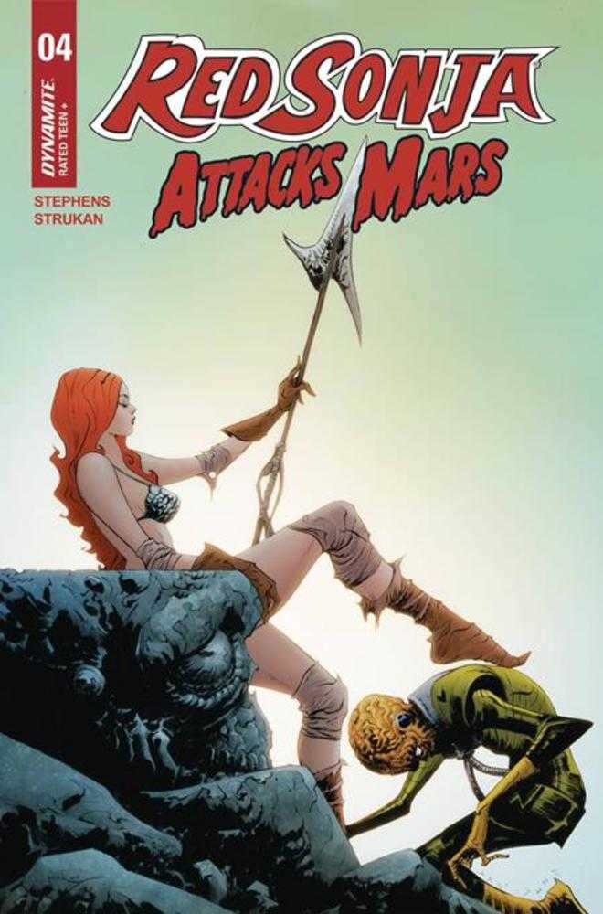 Red Sonja Attacks Mars #4 Cover B Jae Lee Polybagged Trading Card Variant