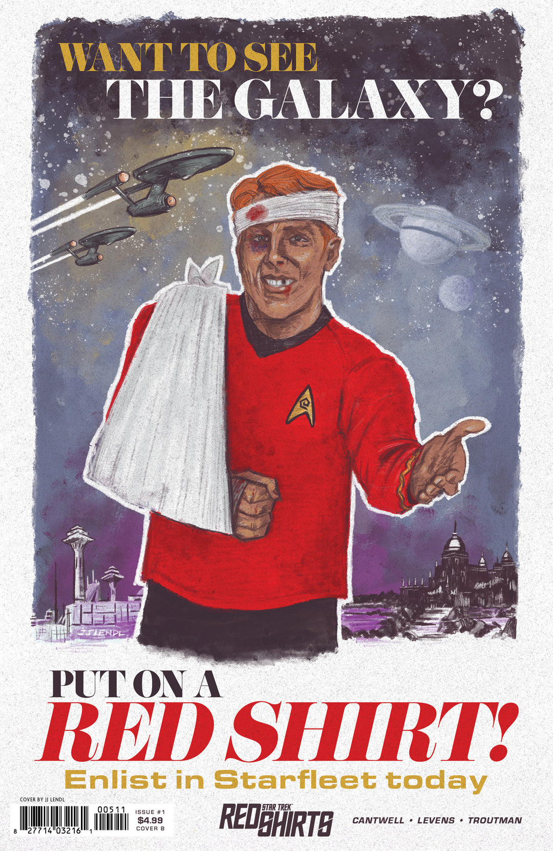 Star Trek Red Shirts #1 Variant B (Lendl Federation Recruitment)