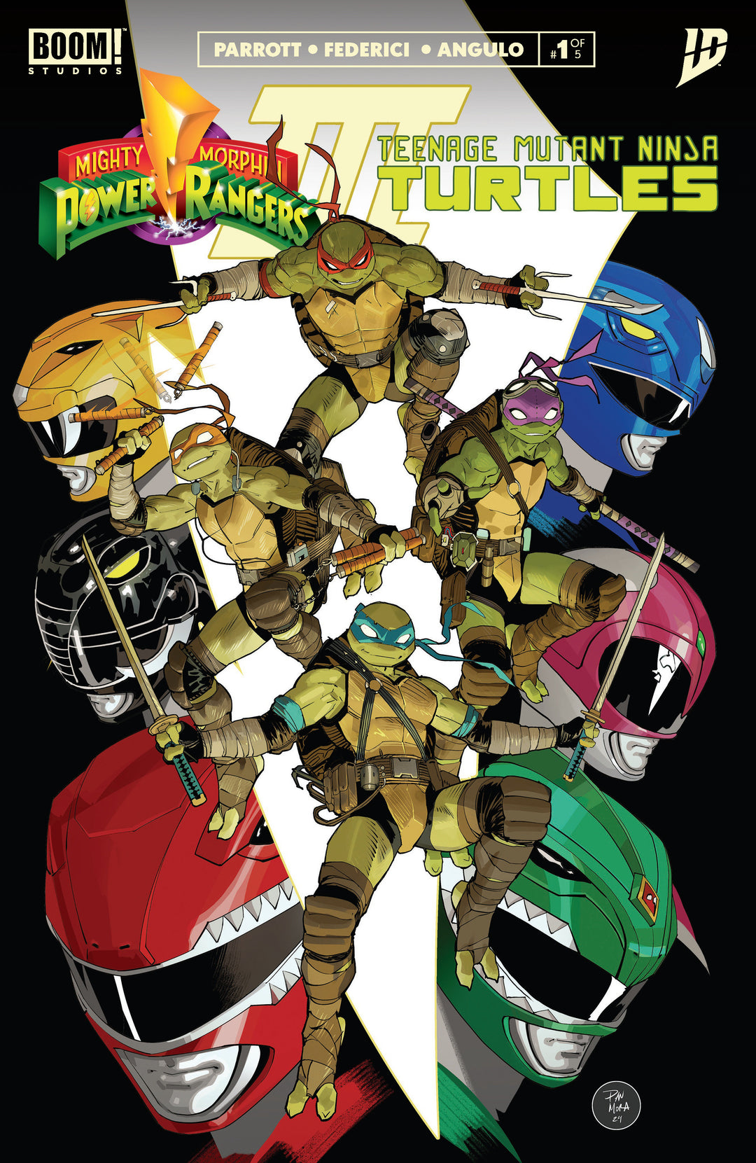 Mighty Morphin Power Rangers/ Teenage Mutant Ninja Turtles III #1 B Variant (Mora)