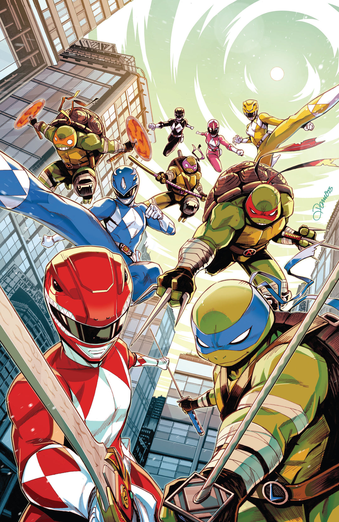 Mighty Morphin Power Rangers/ Teenage Mutant Ninja Turtles III #1 E Variant (Foil, Zonno)