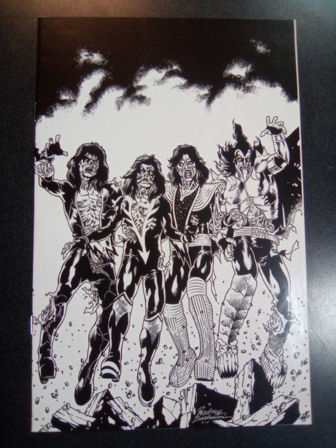 Kiss Zombies #1 1:21 Rodney Buchemi B&W Virgin Variant