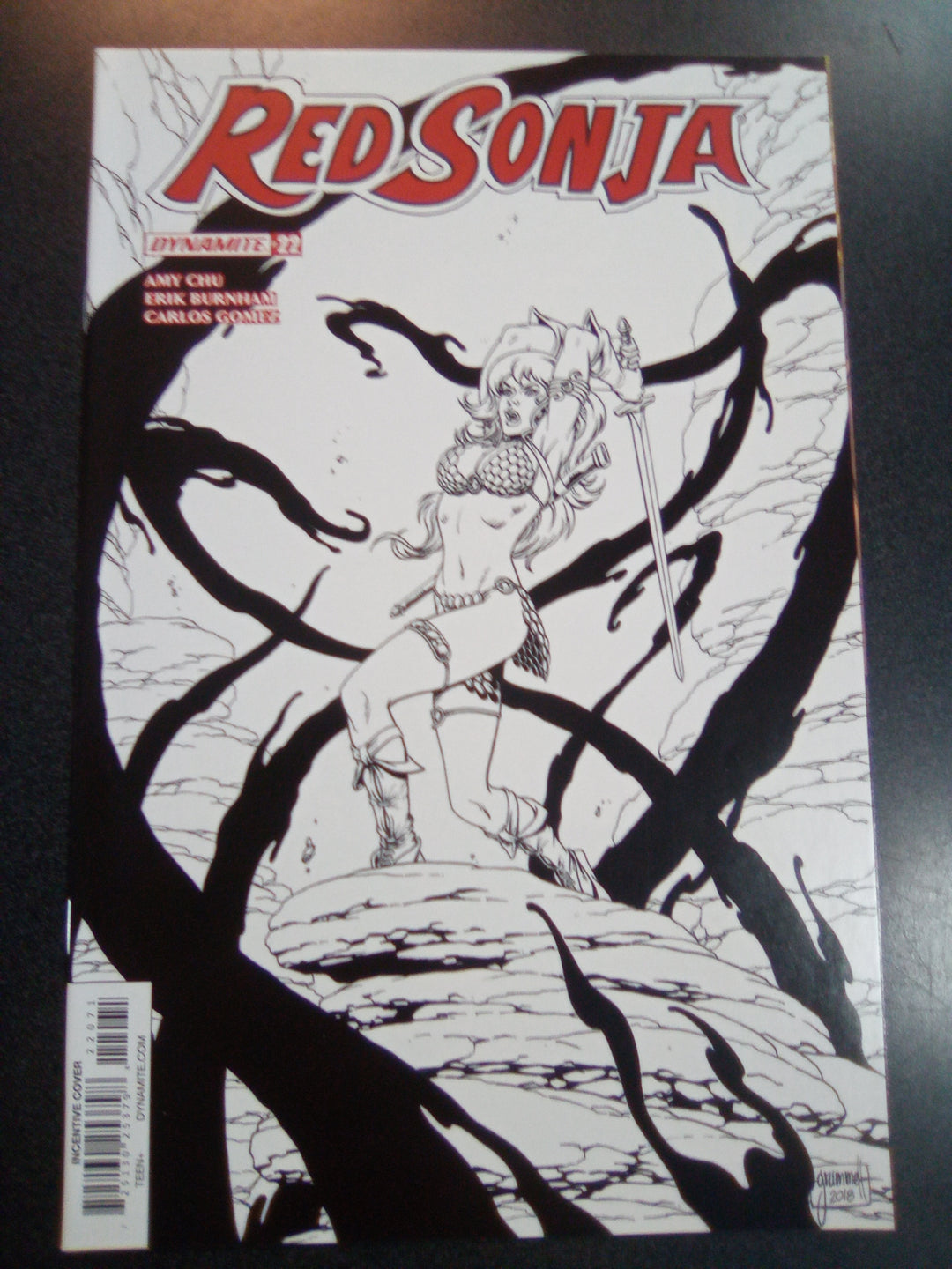 Red Sonja #22 1:20 Tom Grummett B&W Variant