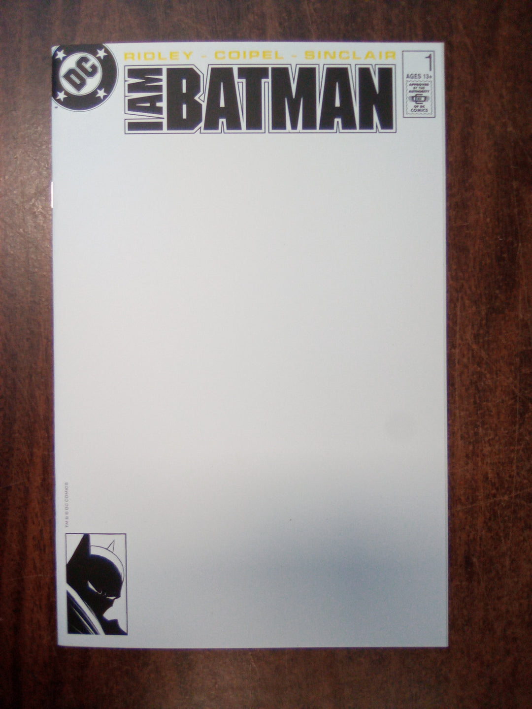I Am Batman #1 Retro Blank Variant