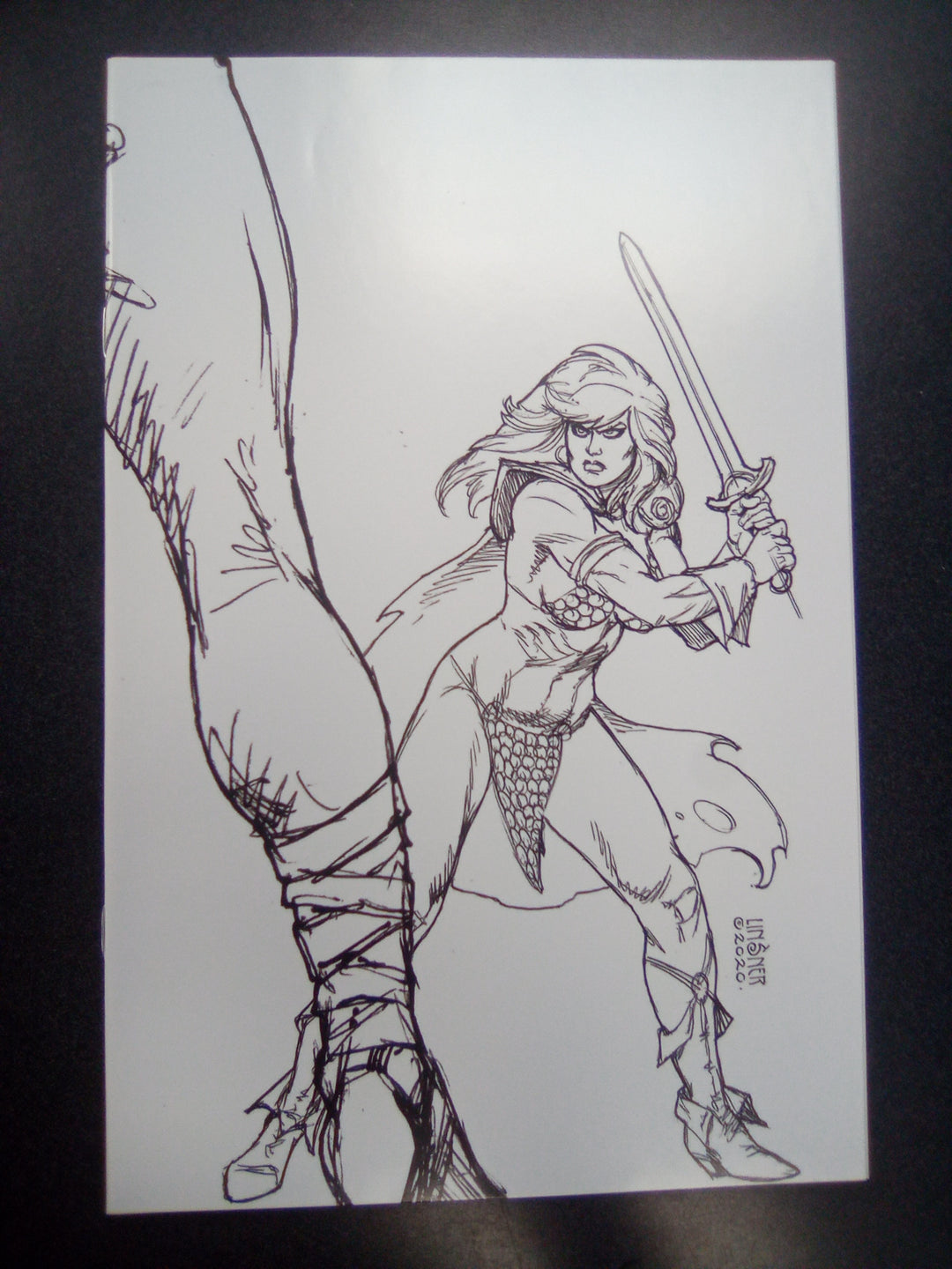Red Sonja The Superpowers #3 1:40 Linsner B&W Virgin Variant