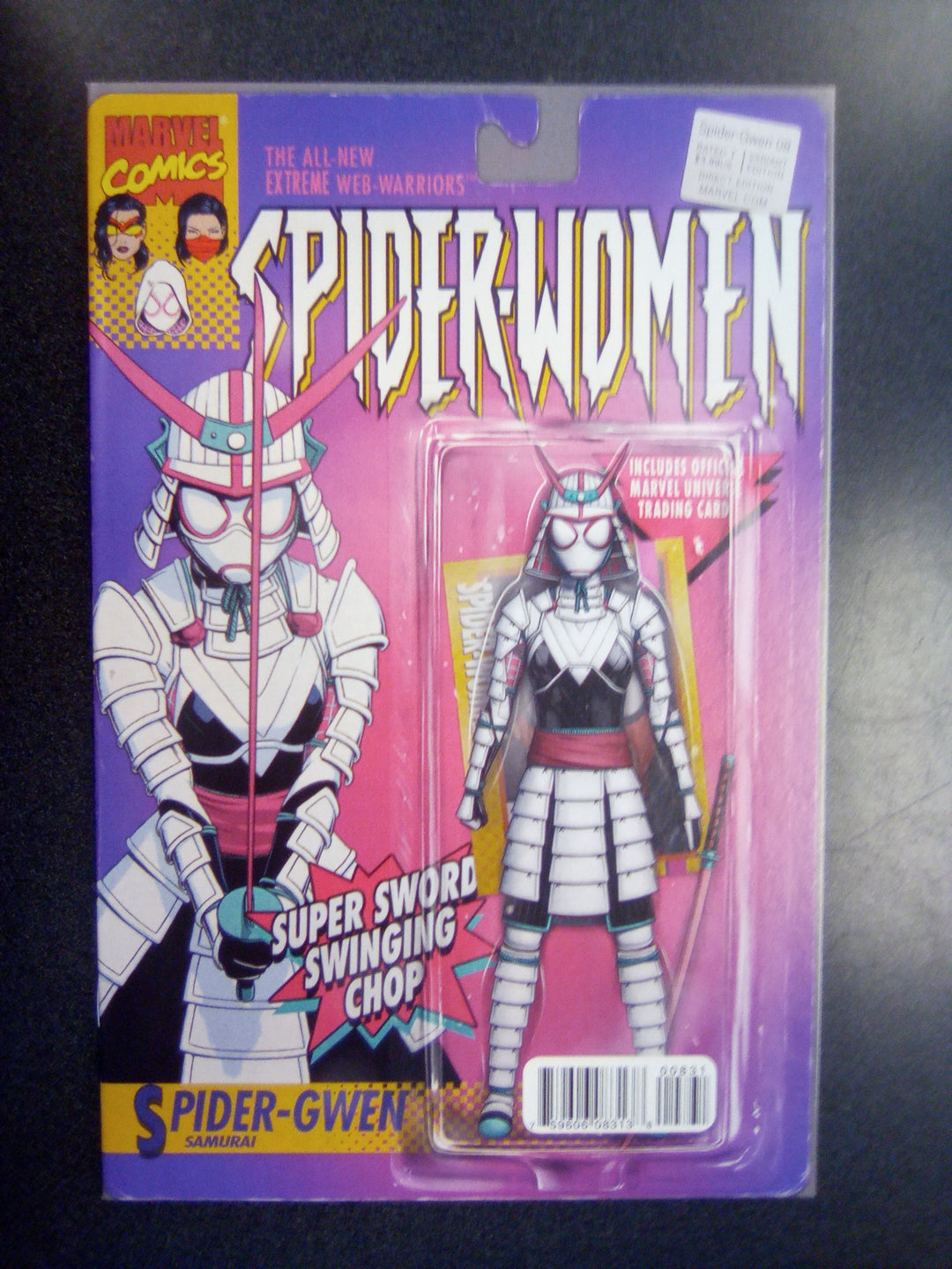 Spider-Gwen #8 (2016) John Tyler Christopher Action Figure Variant NM