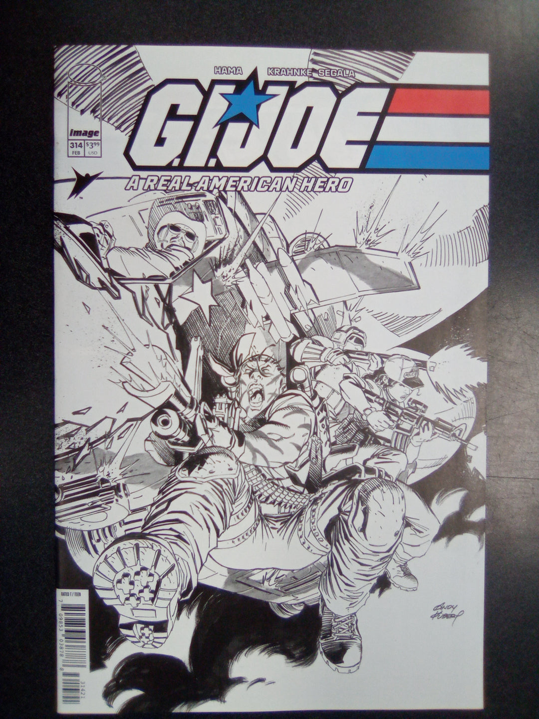 G.I. Joe A Real American Hero #314 Cover B Andy Kubert Black & White Variant