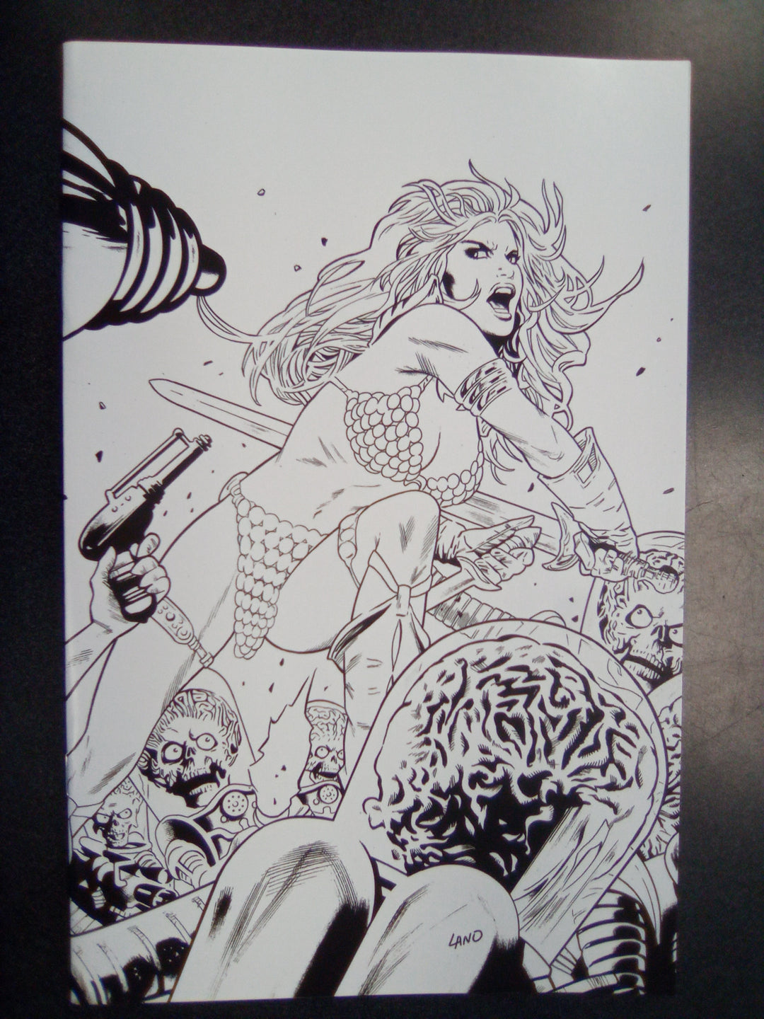 Red Sonja Attacks Mars #1 Cover G 10 Copy Variant Edition Land Line Art V