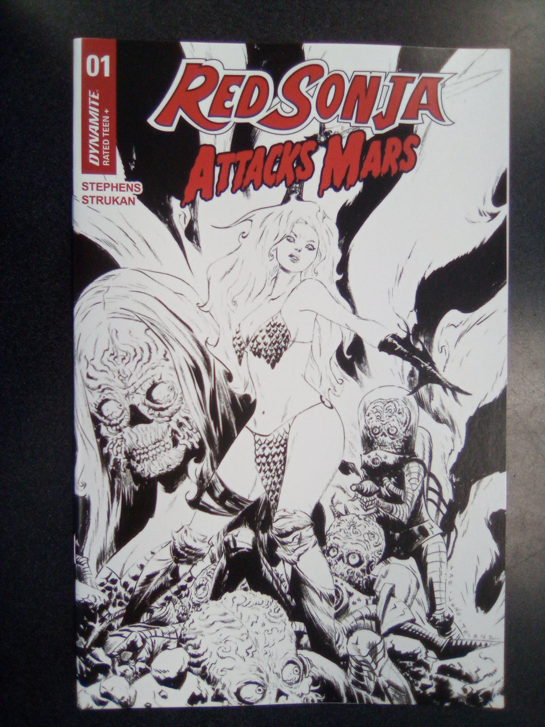 Red Sonja Attacks Mars #1 Cover F 10 Copy Variant Edition Lee Line Art