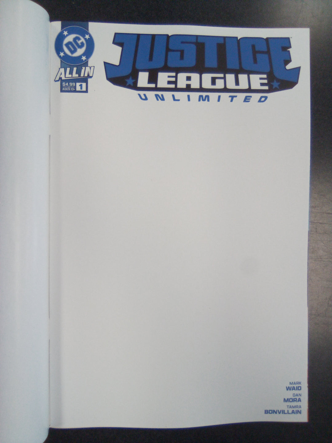 Justice League Unlimited #1 Cover G Blank Card Stock Variant