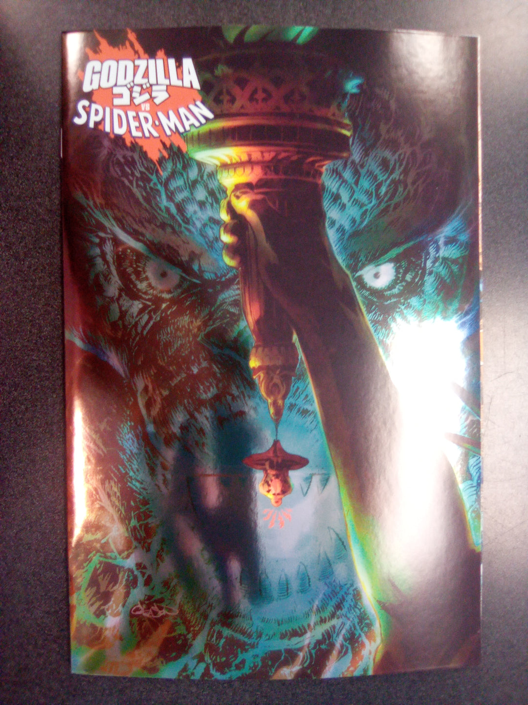 Godzilla vs. Spider-Man #1 Patrick Gleason Foil Variant