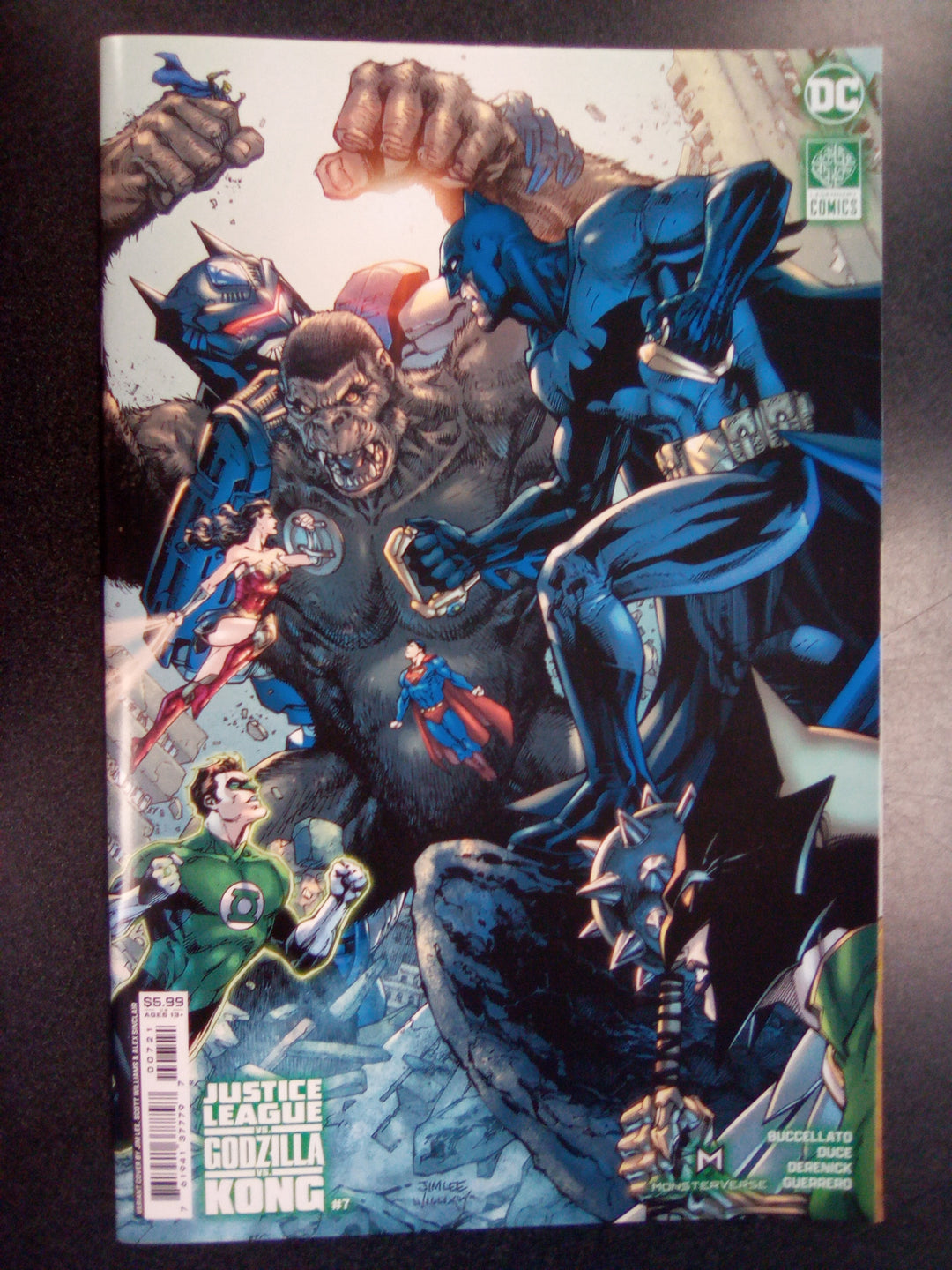 Justice League vs Godzilla vs Kong #7 (Of 7) Cover B Jim Lee & Scott Williams Card Stock Variant