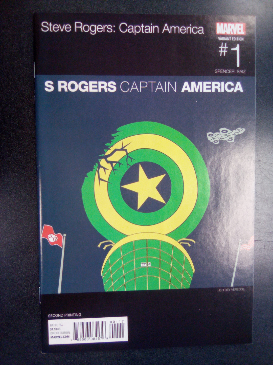 Captain America Steve Rogers #1 (2016) Jeffrey Veregge Second Print Hip Hop Variant