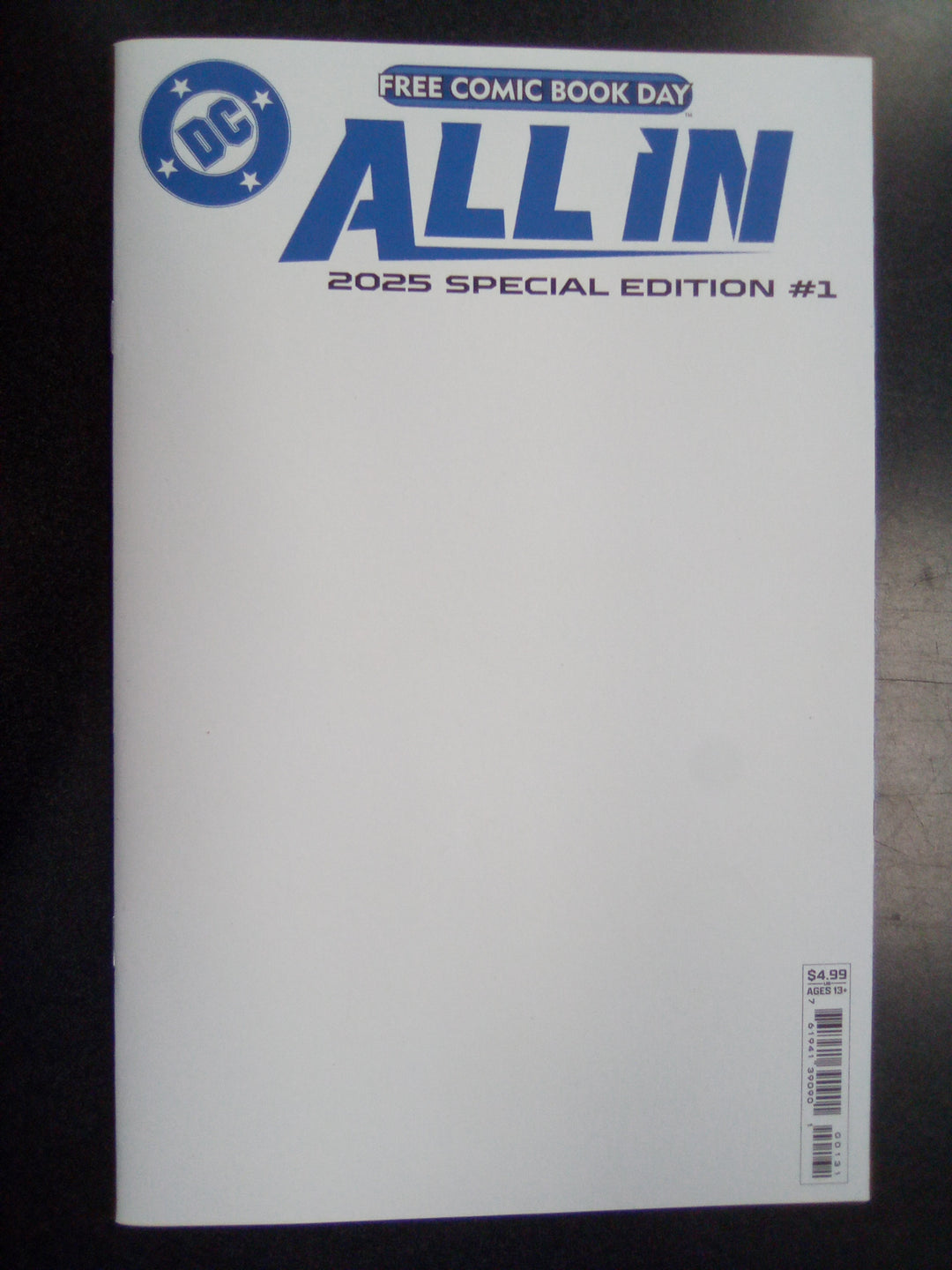 Free Comic Book Day 2025 - DC All In Absolute Universe 2025 Free Comic Book Day Special Edition Blank Variant