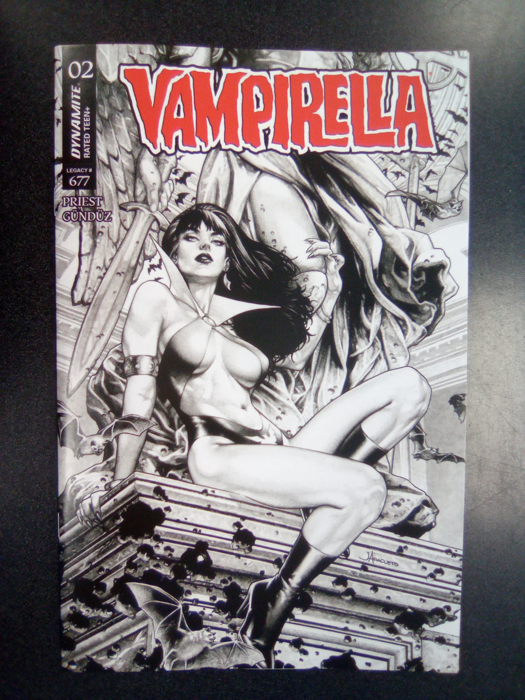 Vampirella (2025) #2 Cover P 10 Copy Anacleto Black & White