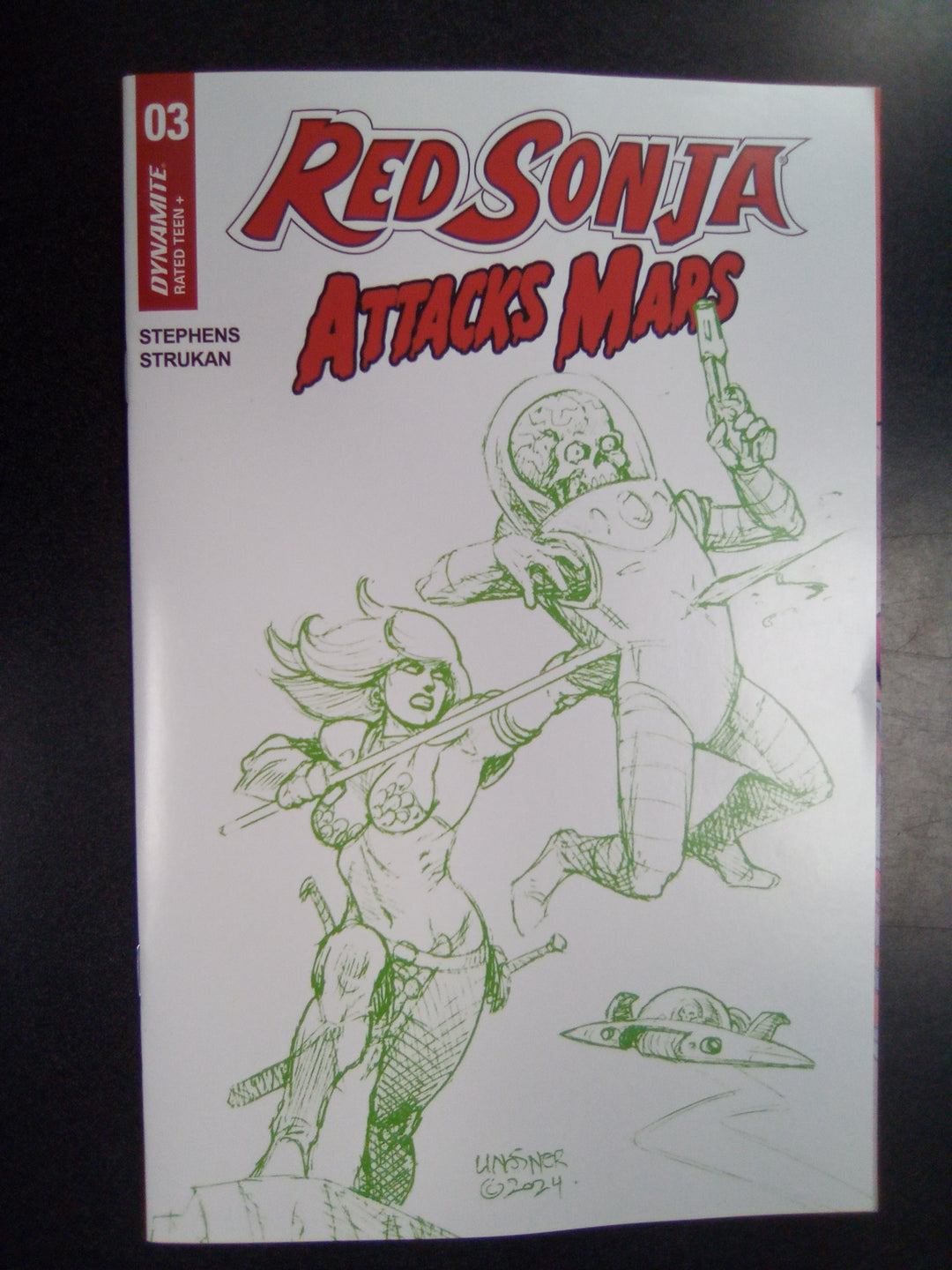 Red Sonja Attacks Mars #3 Cover K Foc 7 Copy Variant Edition Linsner