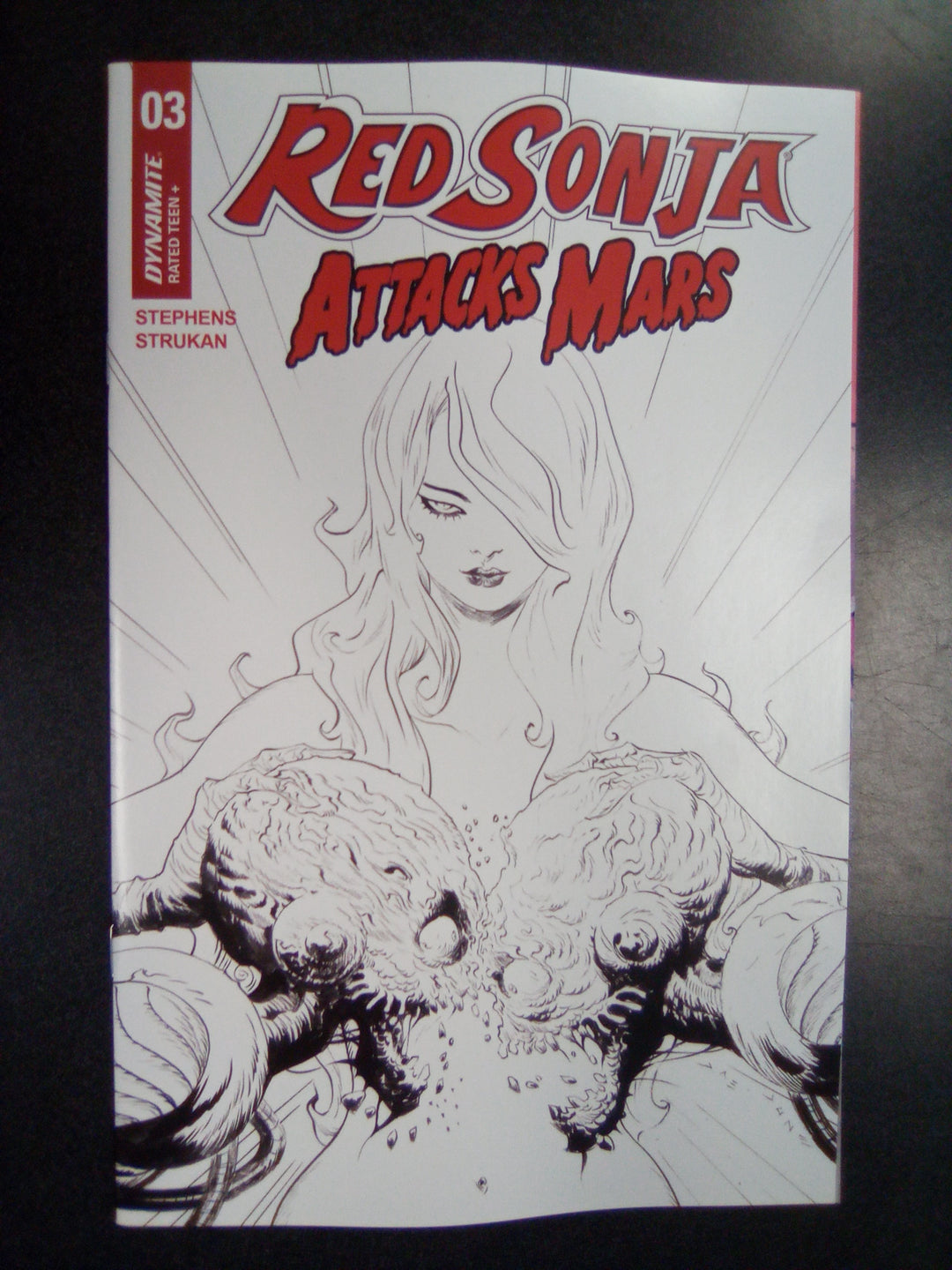 Red Sonja Attacks Mars #3 Cover E 10 Copy Variant Edition Lee Line Art