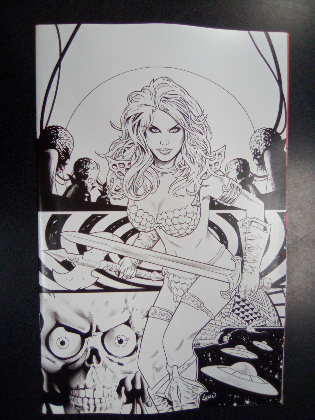 Red Sonja Attacks Mars #3 Cover F 10 Copy Variant Edition Land Line Art Virgin