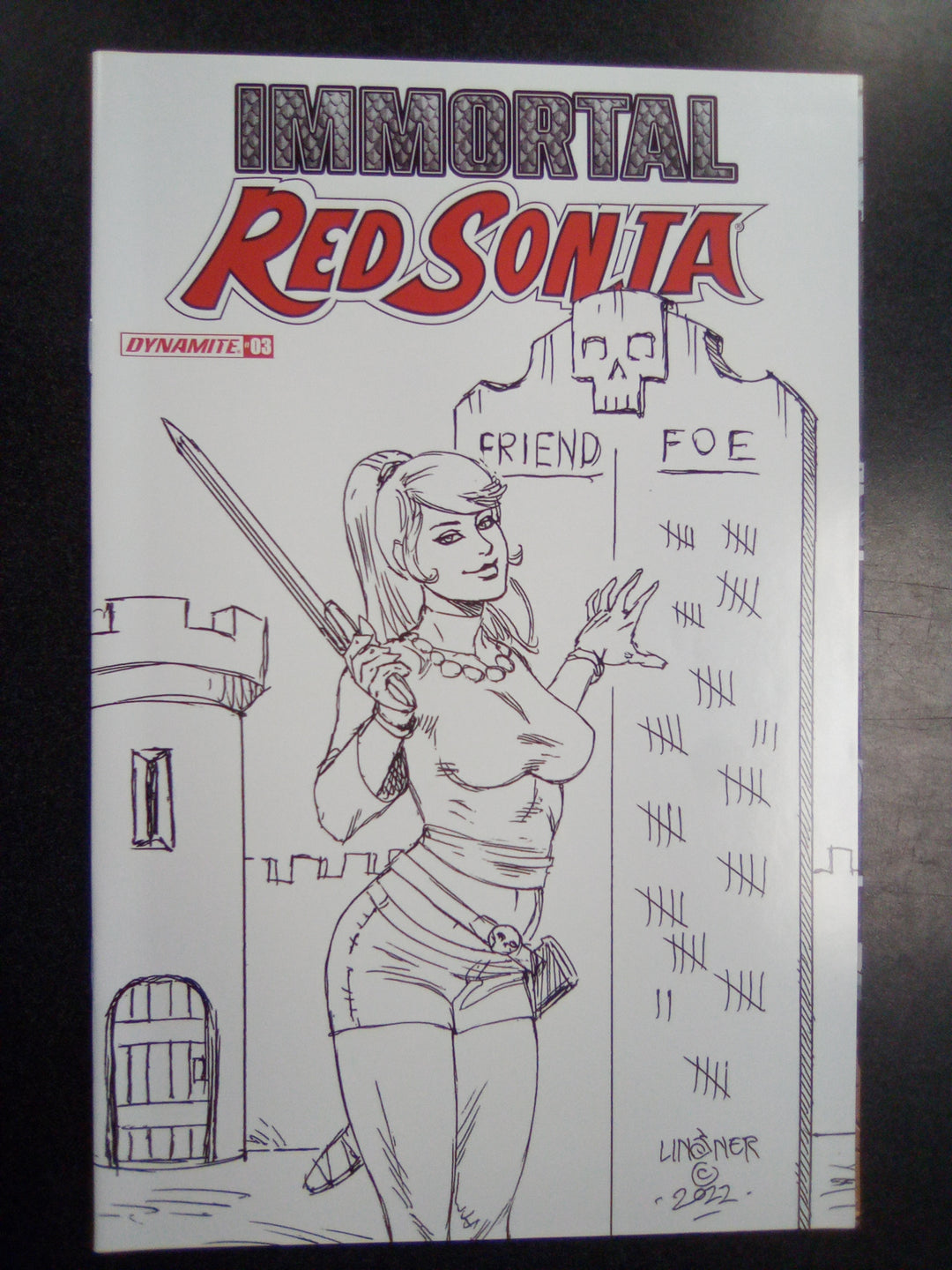 Immortal Red Sonja #3 Cover G 15 Copy Variant Edition Linsner Black & White