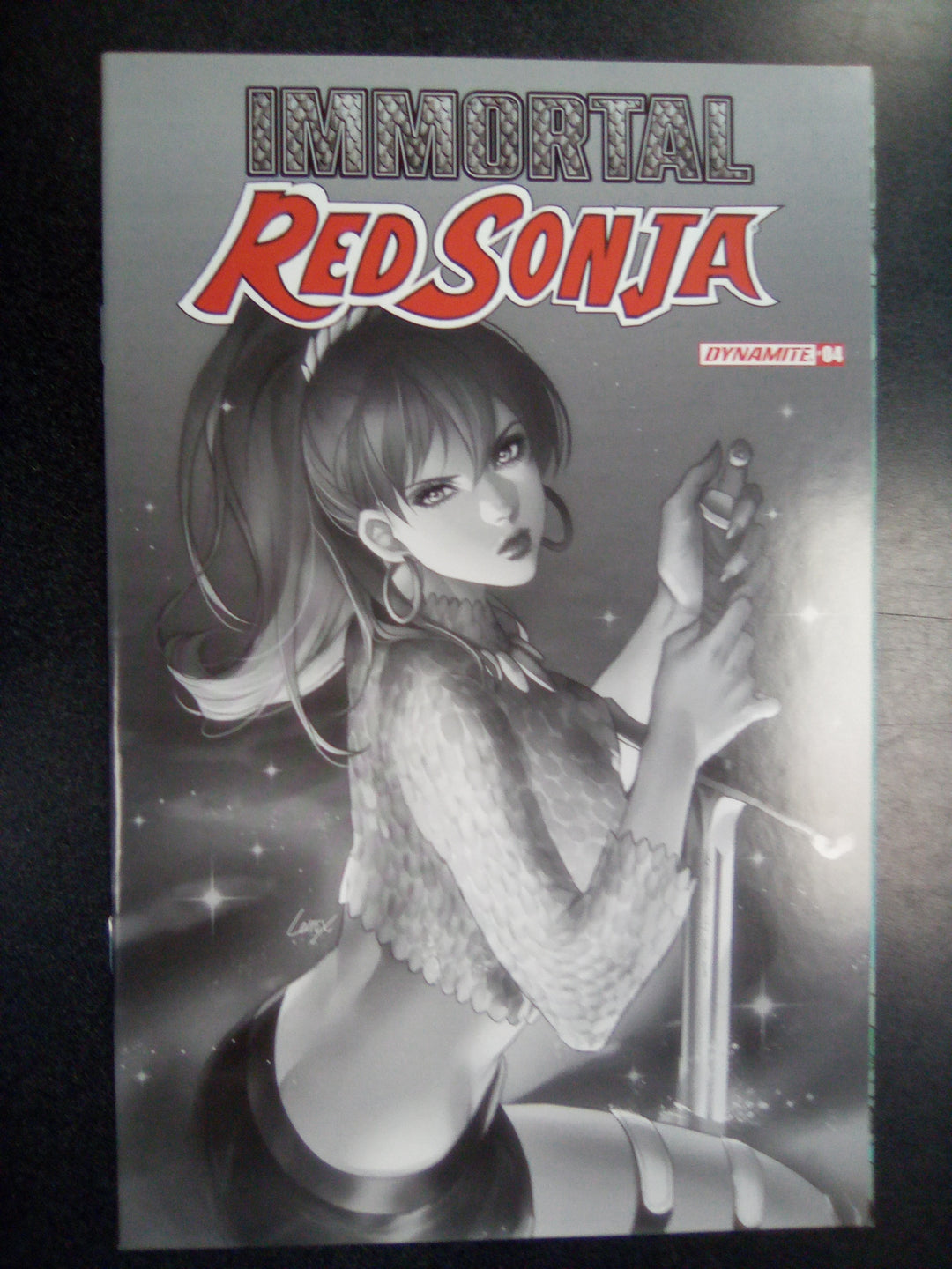 Immortal Red Sonja #4 Cover F 10 Copy Variant Edition Leirix Black & White