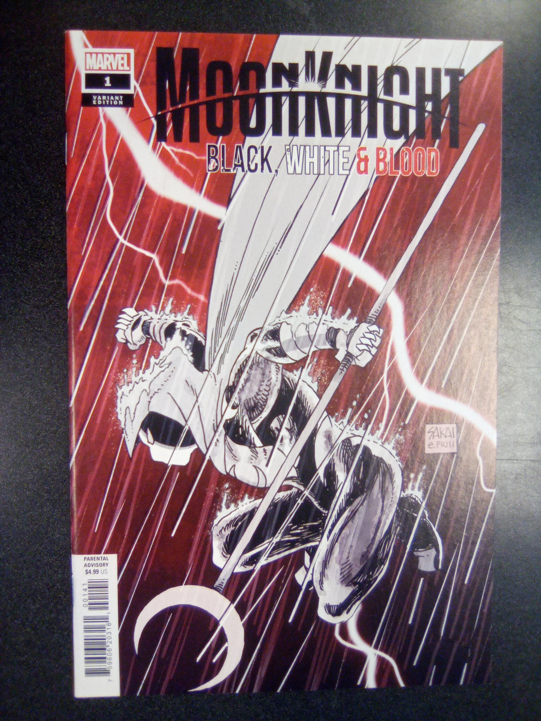 Moon Knigth Black White & Blood #1 (2022) 1:25 Stan Sakai Variant