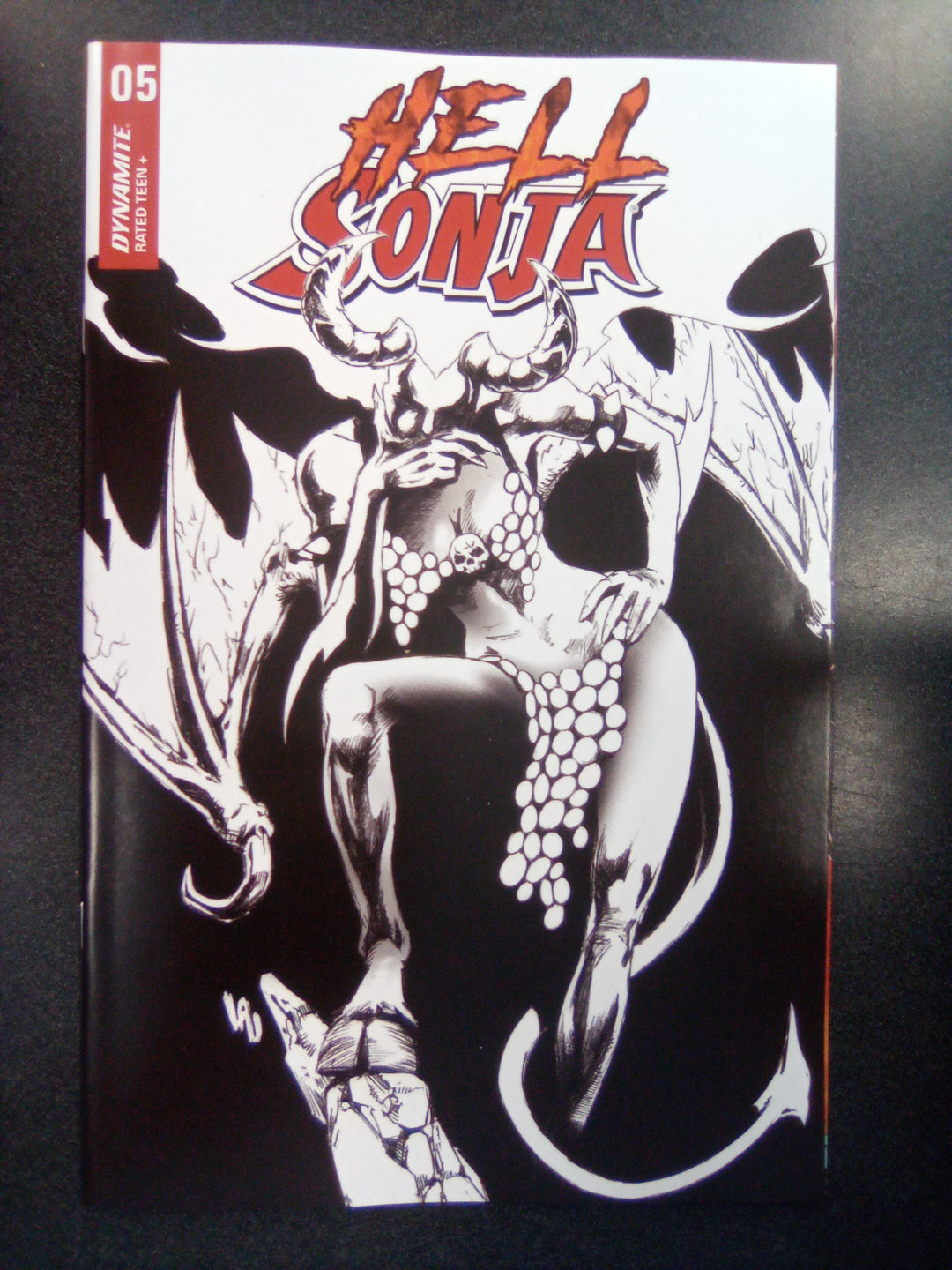 Hell Sonja #5 Cover N 1:7 Foc Variant Lau B&W