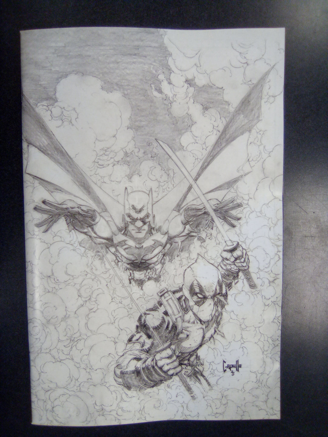 Marvel/DC: Deadpool/Batman #1 1:200 Greg Capullo Full Art Sketch Variant