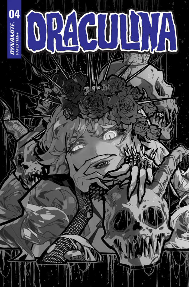 Draculina #4 Cover H 25 Copy Variant Edition Besch Black & White