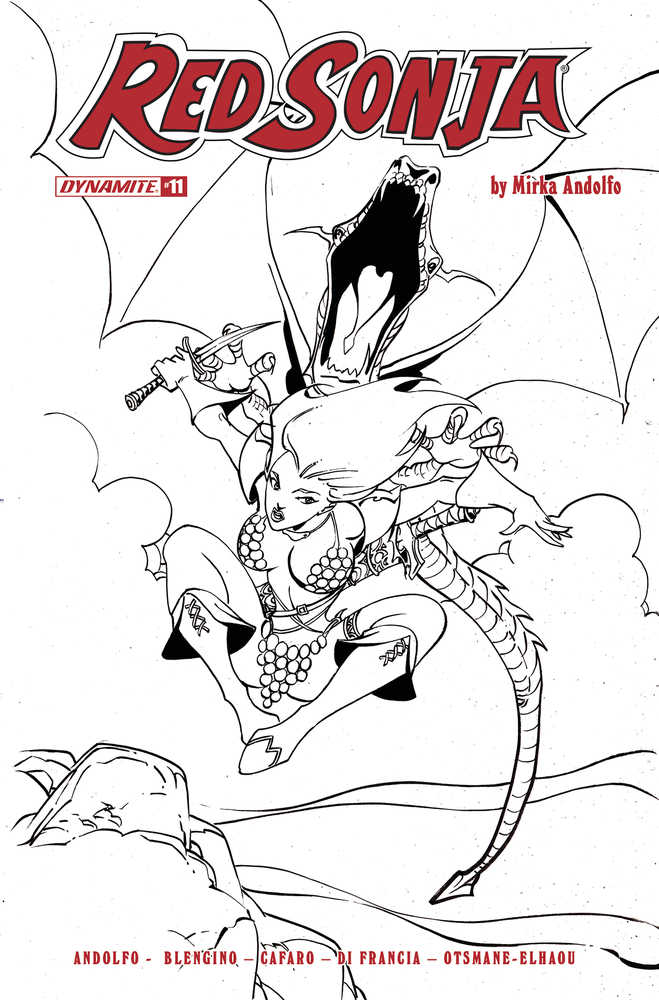 Red Sonja (2021) #11 Cover O 7 Copy Foc Variant Edition Castro Black & White