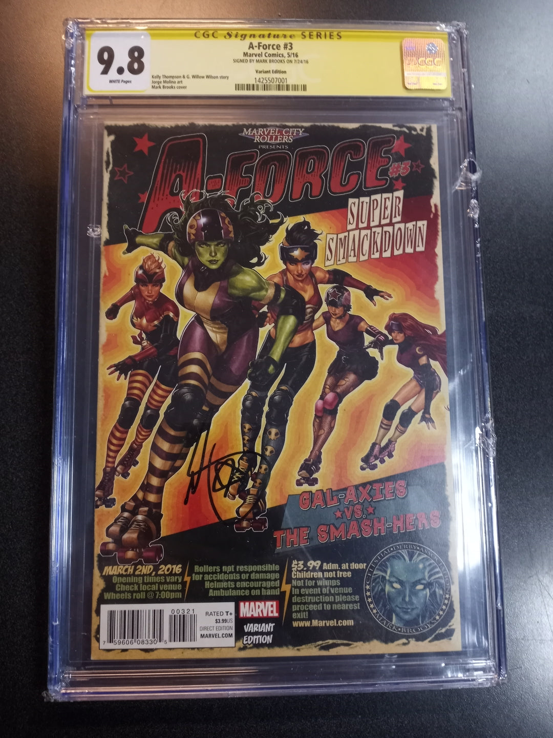 A-Force #3 CGC SS 9.8 Signed by Mark Brooks