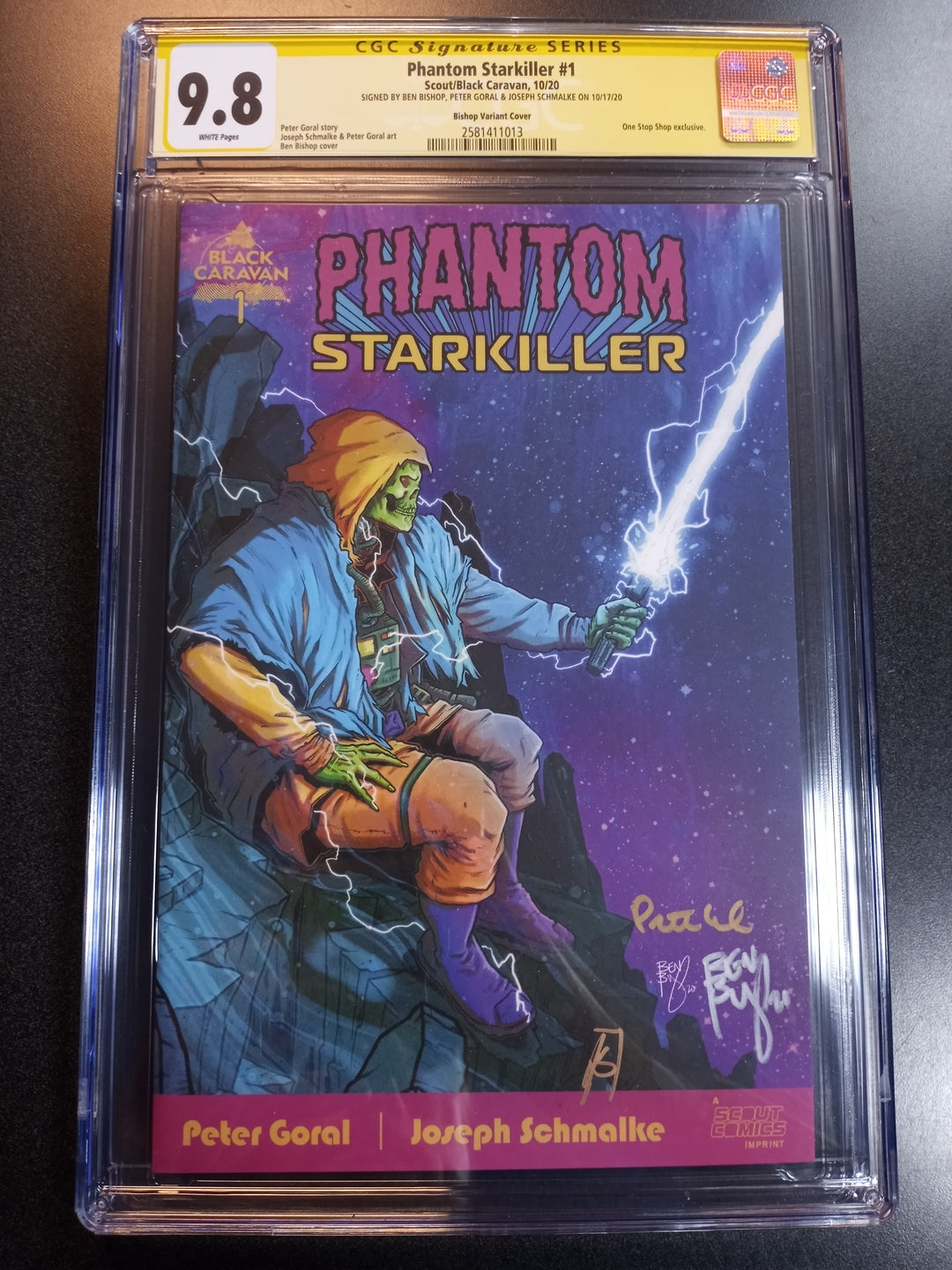 Phantom Starkiller #1 Bishop Variant Signed by Ben Bishop, Peter Goral & Joseph Schmalke CGC SS 9.8