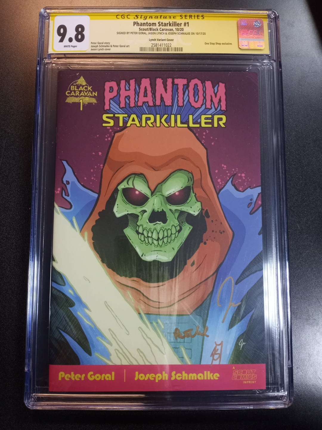 Phantom Starkiller #1 Lynch Variant Signed by Peter Goral, Jason Lynch & Joseph Schmalke CGC SS 9.8