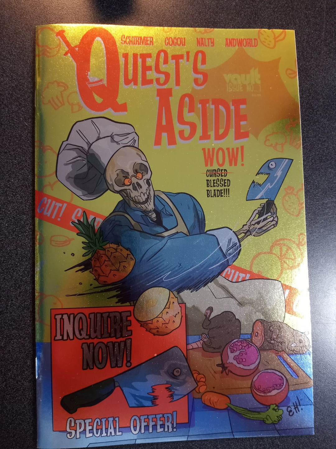Quests Aside #1 Cover H Henderson Deluxe Foil 100 Copy Variant Edition