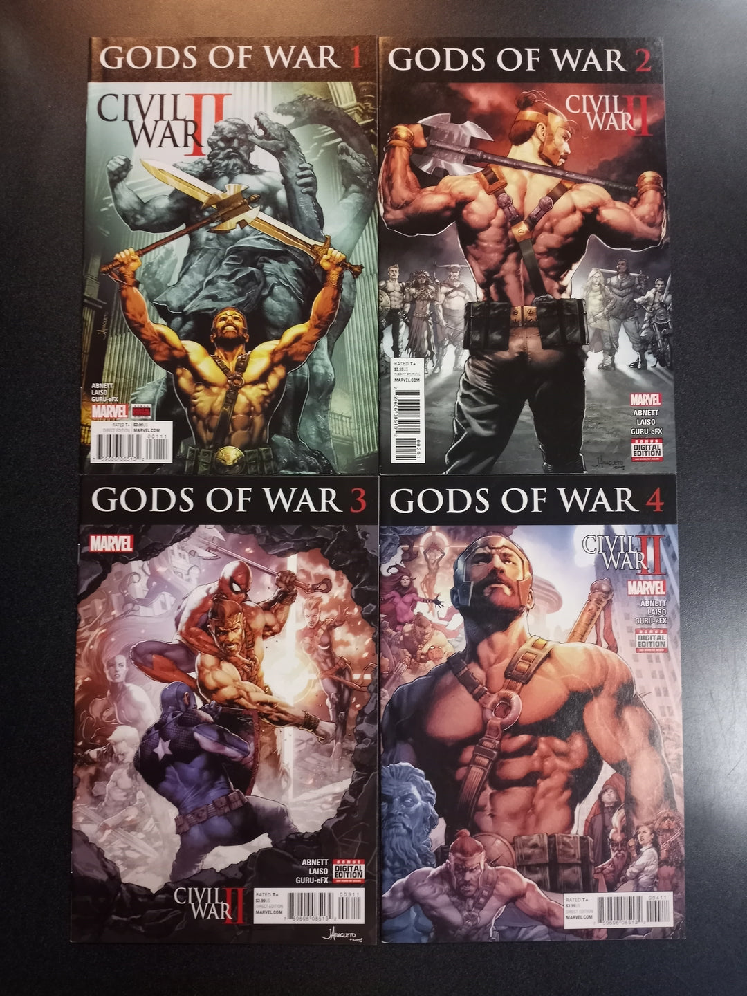 Civil War II Gods of War #1 - 4 Set NM