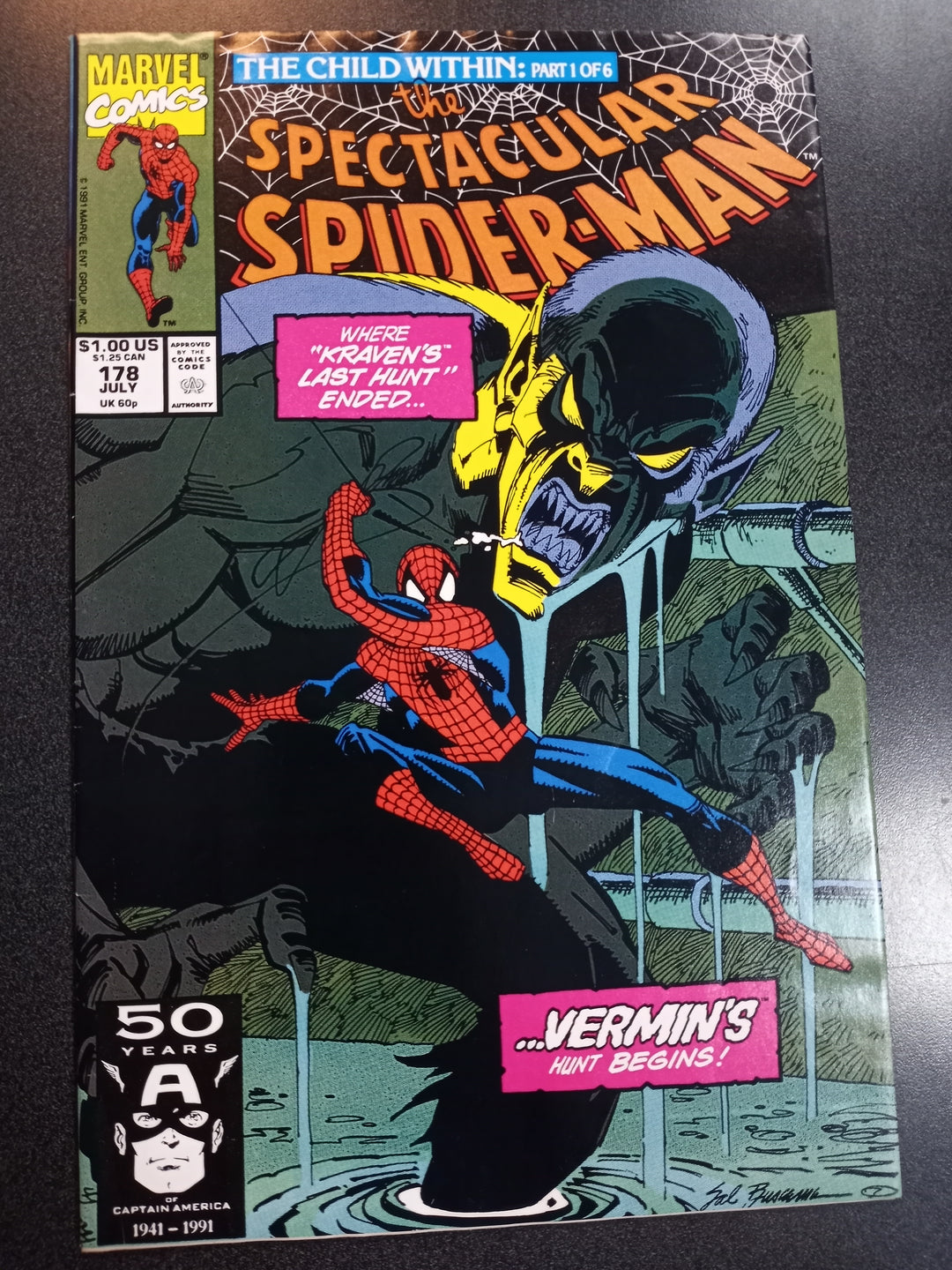 Spectacular Spider-Man #178 VF First appearance of Ashley Kafka