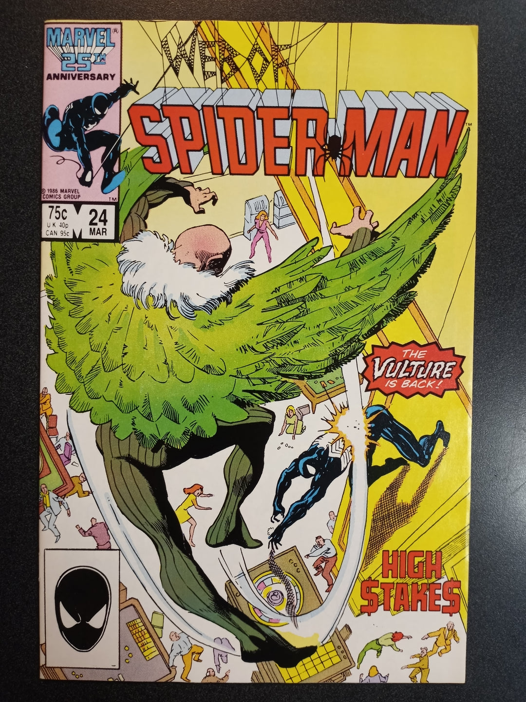 Web of Spider-Man #24 NM- Second appearance of Eddie Brock