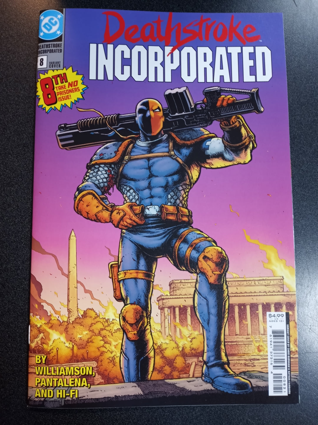 Deathstroke Inc #8 Cover B Chris Burnham Card Stock Variant (Shadow War)