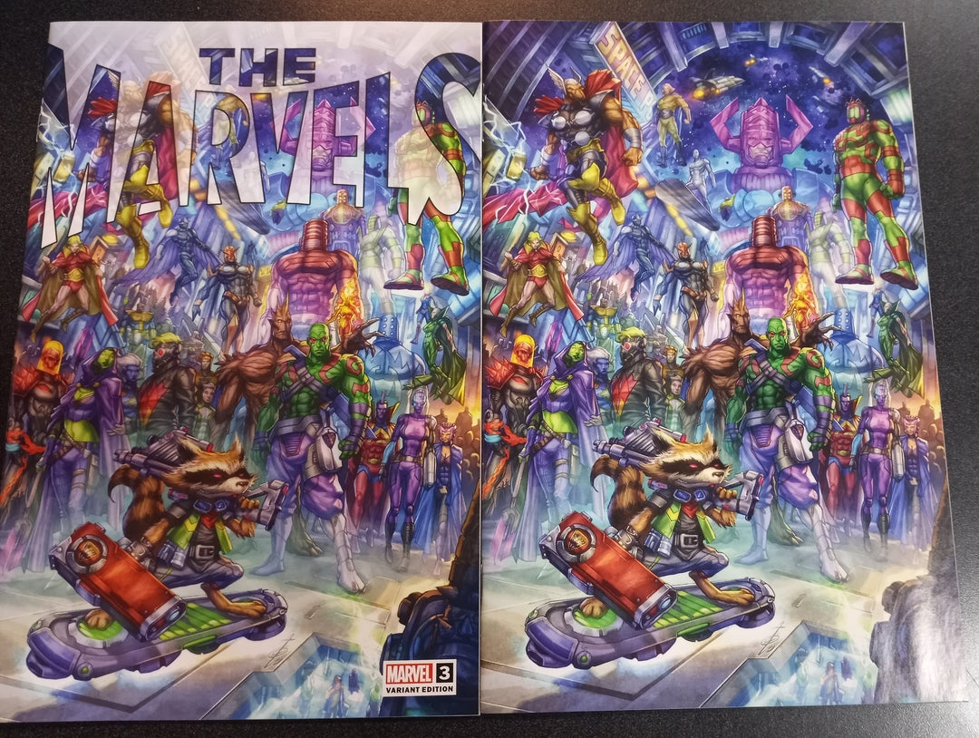 The Marvels #3 Alan Quah Trade Dress + Virgin Art Variant Set
