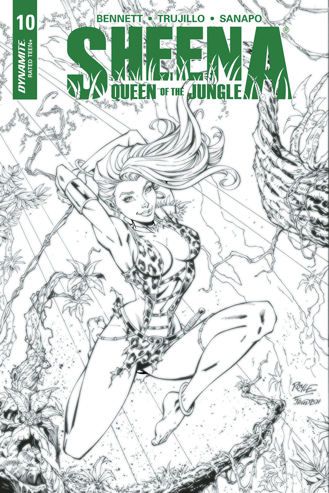 Sheena #10 Cover F 1:20 Royle B&W Variant
