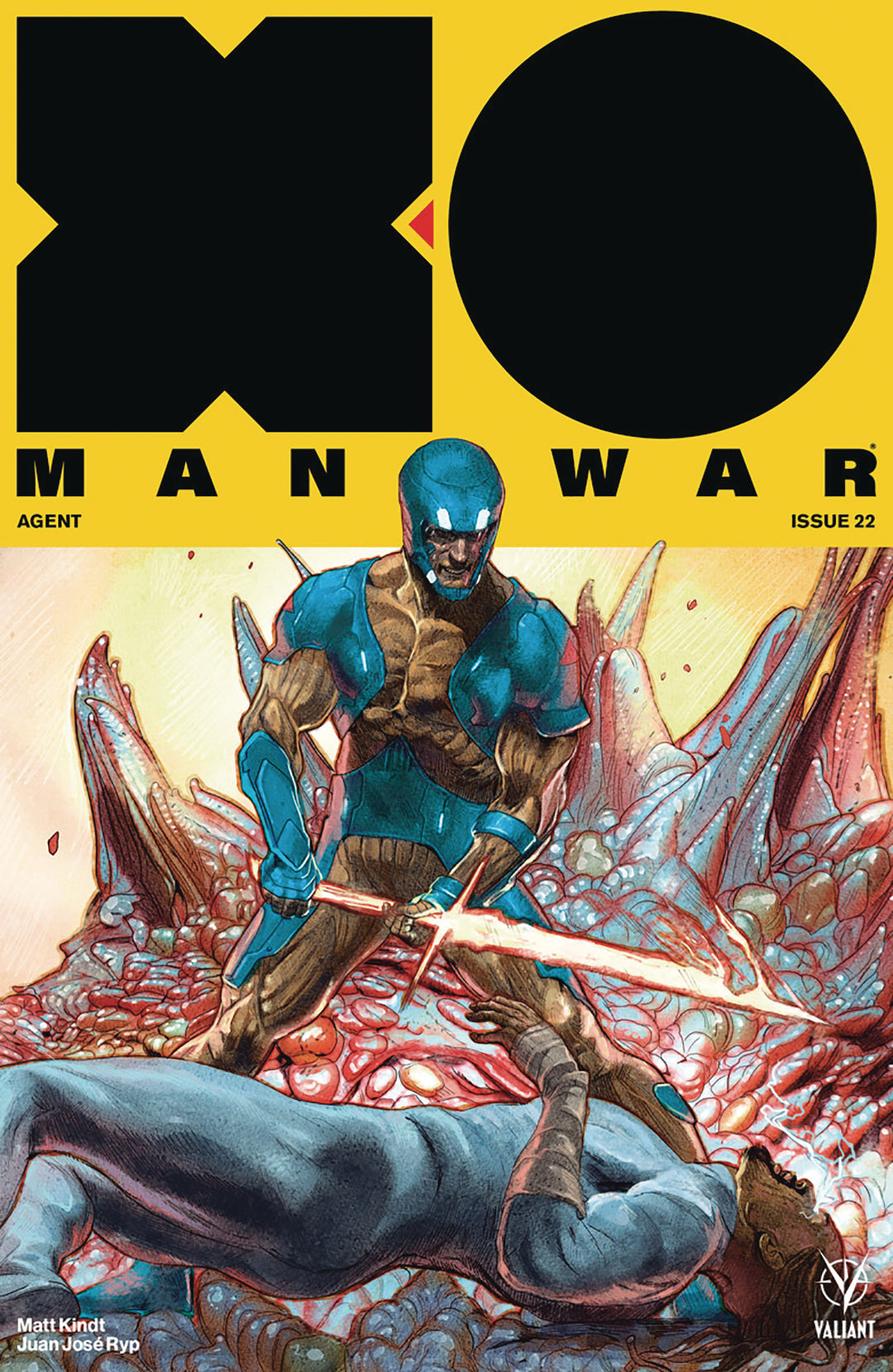 X-O Manowar (2017) #22 Cover D 1:20 Variant Interlocking Guede