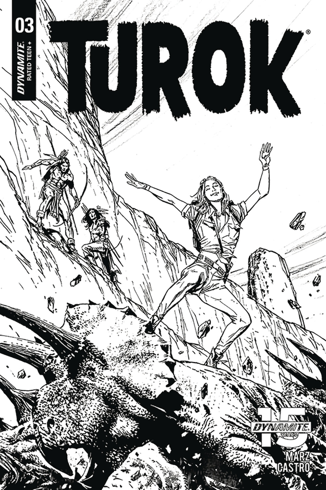 Turok #3 1:20 Guice B&W Variant