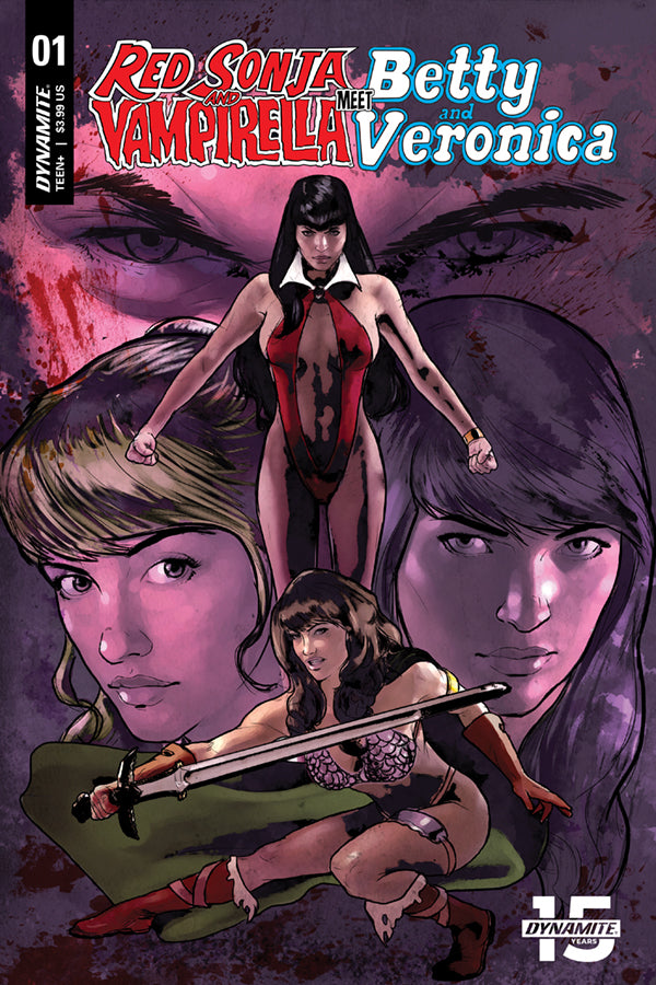 Red Sonja Vampirella Betty Veronica #1 Cover G Cat Staggs
