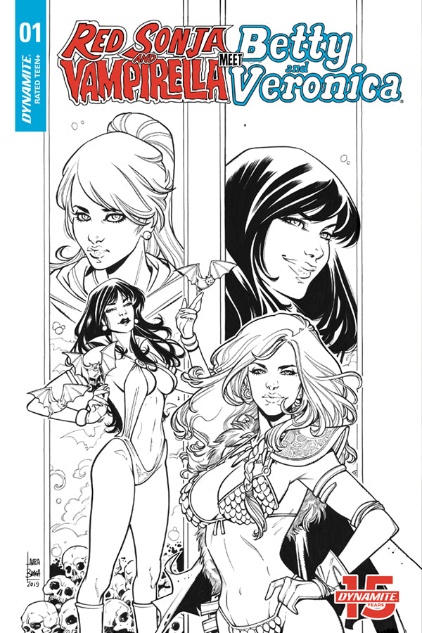 Red Sonja Vampirella Betty Veronica #1 1:20 Braga B&W Inc