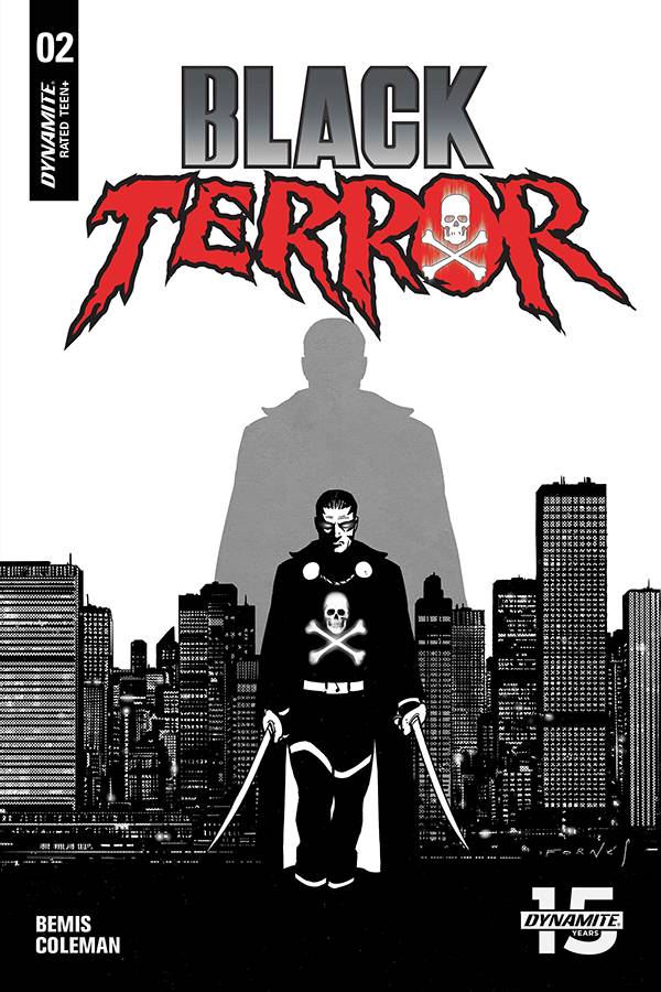 Black Terror #2 1:20 Fornes B&W Variant