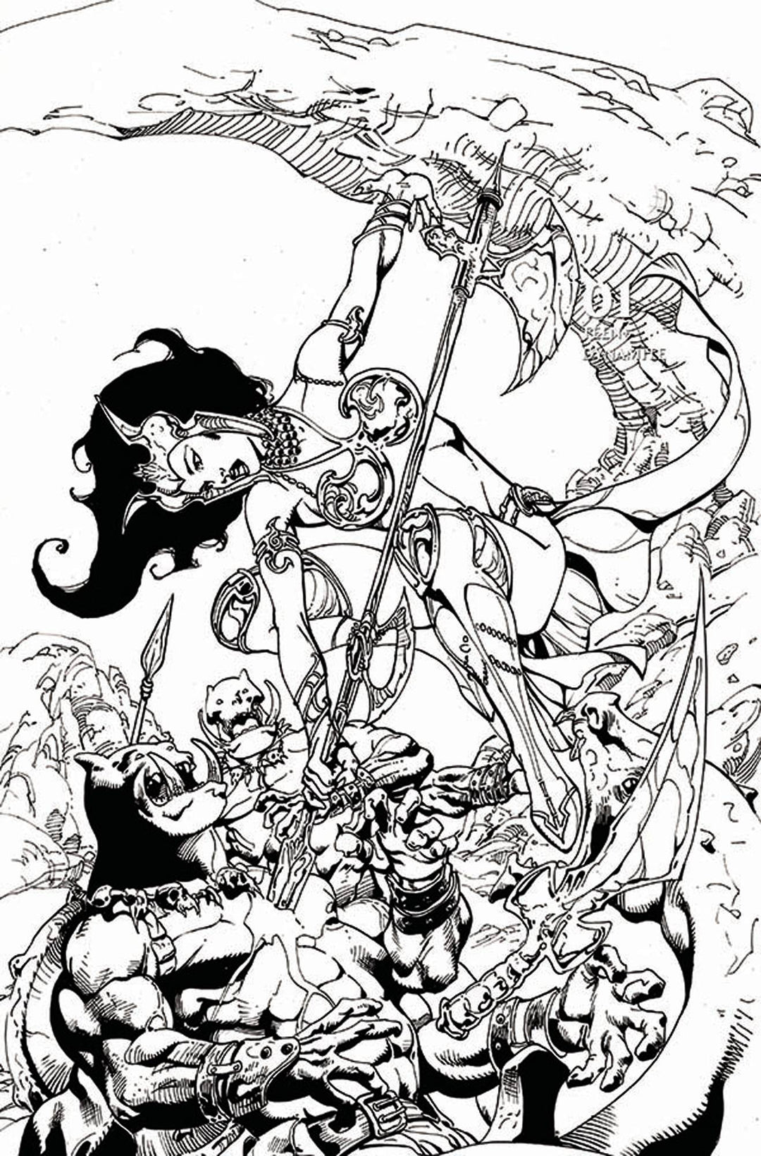 Dejah Thoris (2019) #1 1:11 Castro B&W Virgin Foc Variant