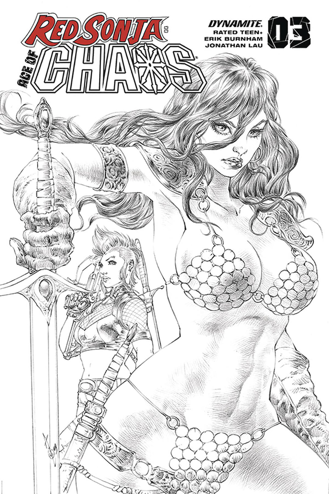 Red Sonja Age Of Chaos #3 1:50 Quah Sketch Virgin Variant